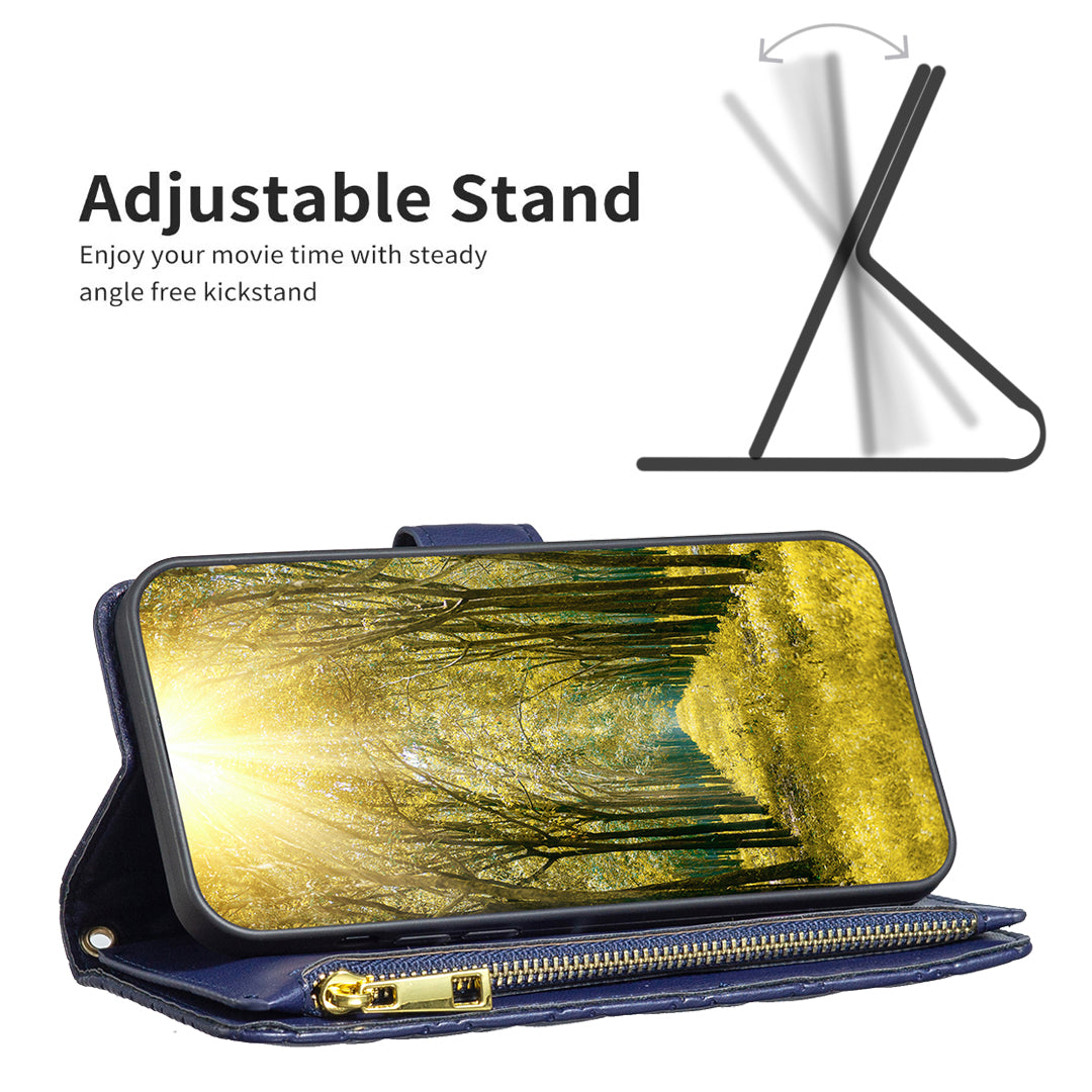 BINFEN COLOR BF Style-15 For Xiaomi Redmi A3 / Poco C61 4G Case Zipper Flip Shockproof Leather Phone Cover BINFEN COLOR BF Style-15 For Xiaomi Redmi A3 / Poco C61 4G Case Zipper Flip Shockproof Leather Phone Cover